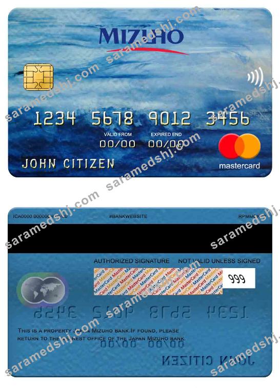 Japan Mizuho bank mastercard